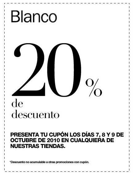 cupón de descuento de H&M 2011