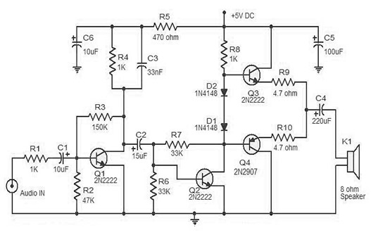 4-transistor-class-ab-amplifier