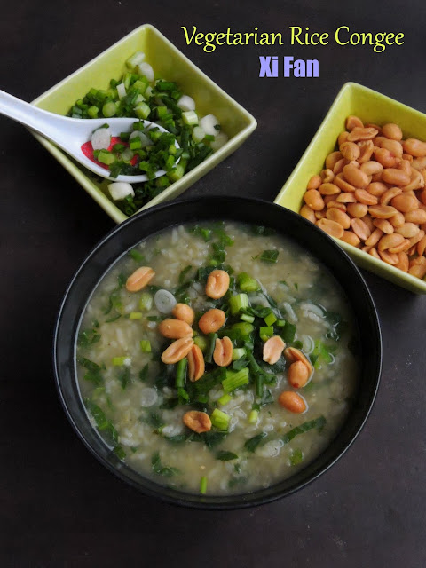 Vegetarian Chinese Rice Congee, Xi fan