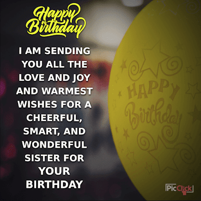 Best birthday wish to sister with image