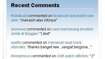 Cara Pasang Recent Comment Via Feed di Blog