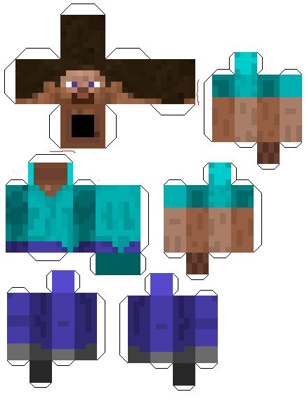 Minecraft Papercraft Steve