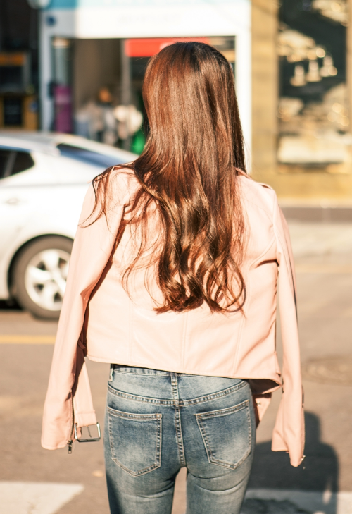 Faux Leather Belted Rider Jacket