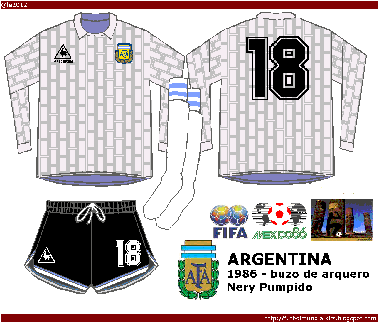 Fútbol Mundial Kits - Uruguay: Selección Argentina - 1986 ...