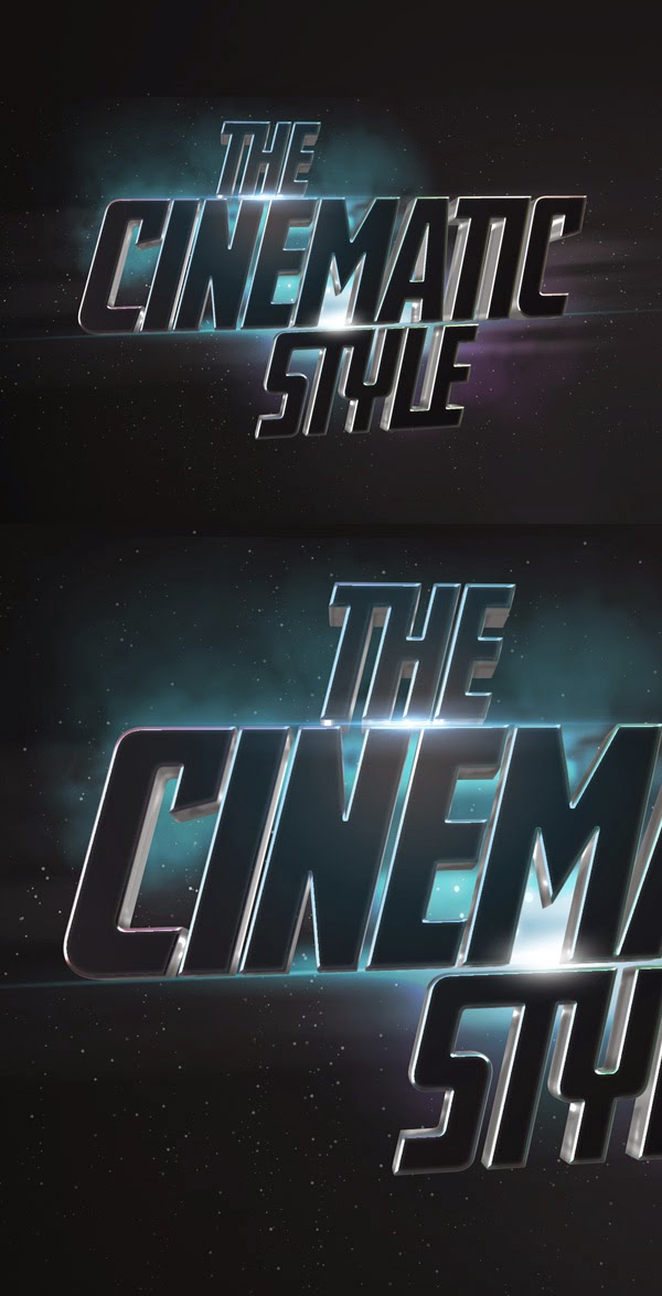 Cinematic 3D Text Effect PSD