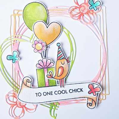 Tonic Studios Celebrate Life Garden Party clear stamps by Lou Sims