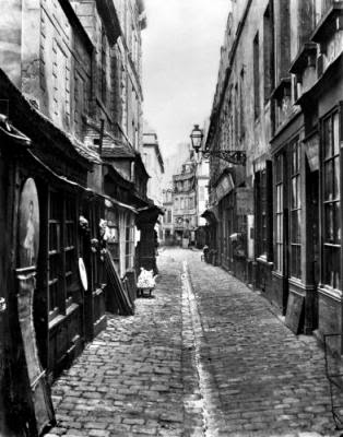 Charles Marville, Rue de la Bûcherie, 1865-1869