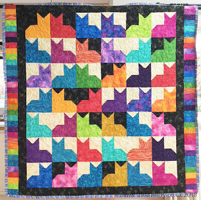 'Pins and Paws' Quilt Pattern made by Penny,  quilted by Frances Meredith, Fabadashery Long Arm Quilting