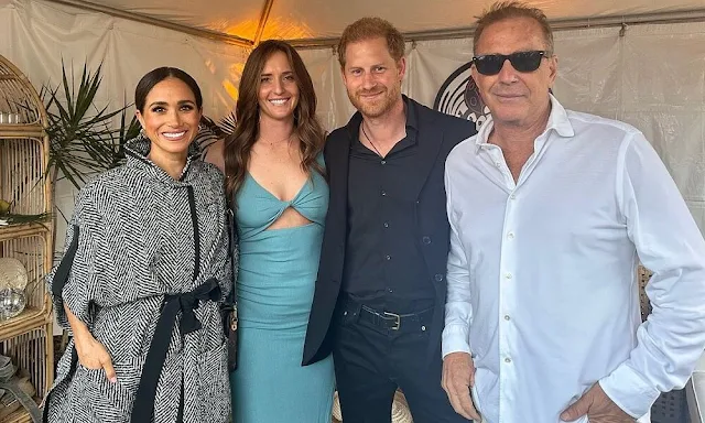 Meghan Markle, Prince Harry, Alessia Guehr and actor Kevin Costner