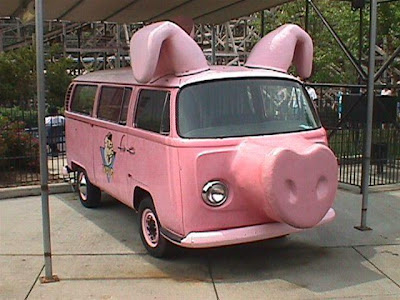 VW Bus Pig Art Car With all this swine flu going around I figured it was a 