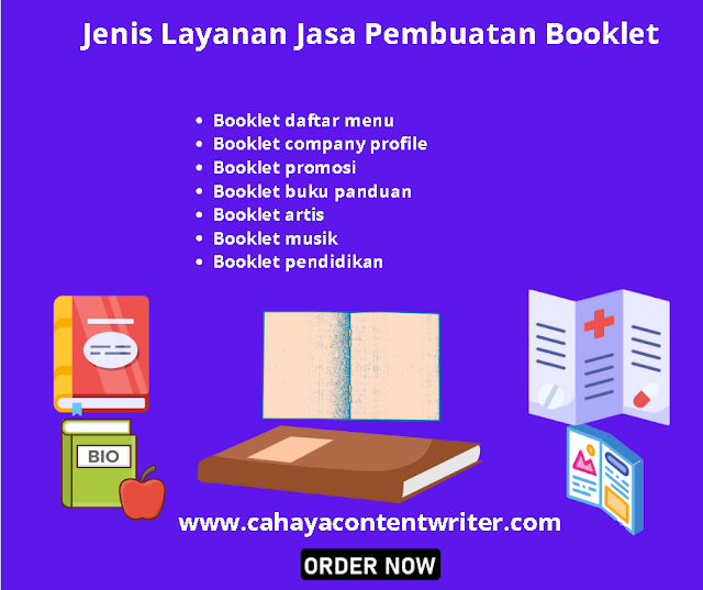 jenis layanan jasa pembuatan booklet