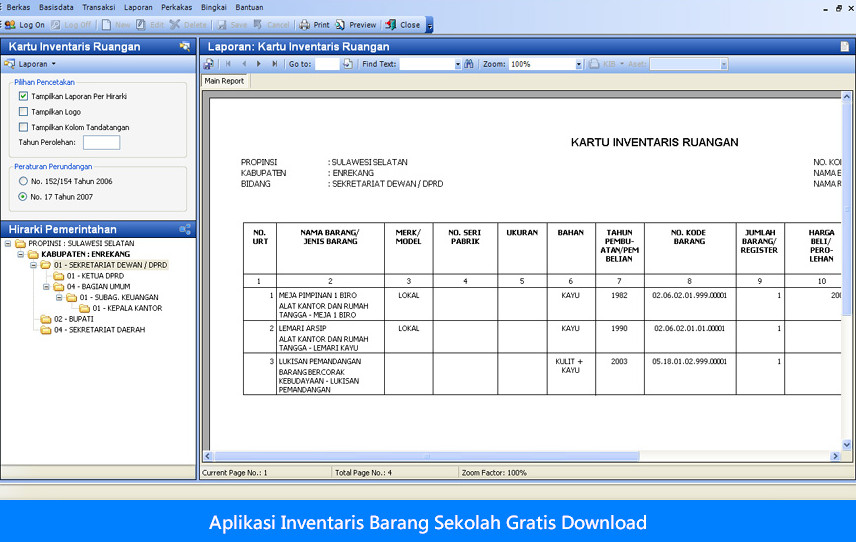 Aplikasi Inventaris Barang Sekolah Excel Gratis Download