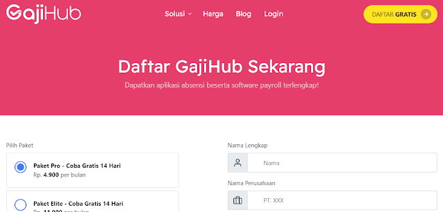 Cara Daftar GajiHub