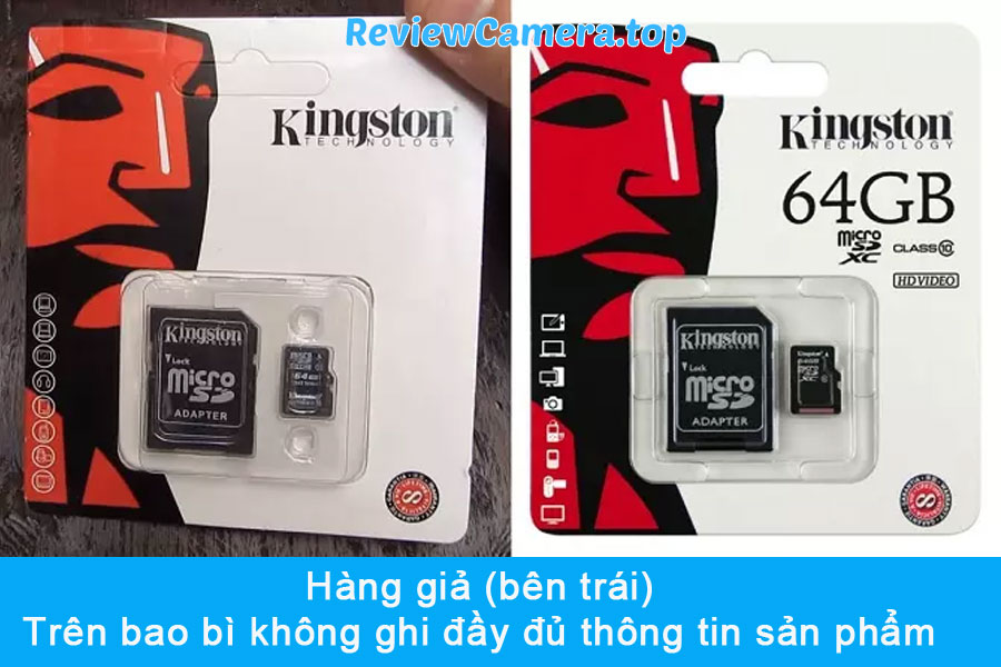 Phân biệt thẻ nhớ Kingston giả