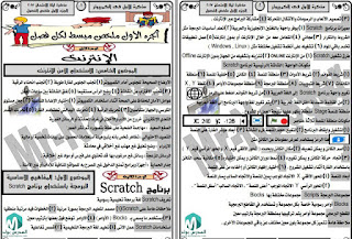 المراجعة النهائية في مذكرة الحاسب الاول الاعدادي الترم الثاني  