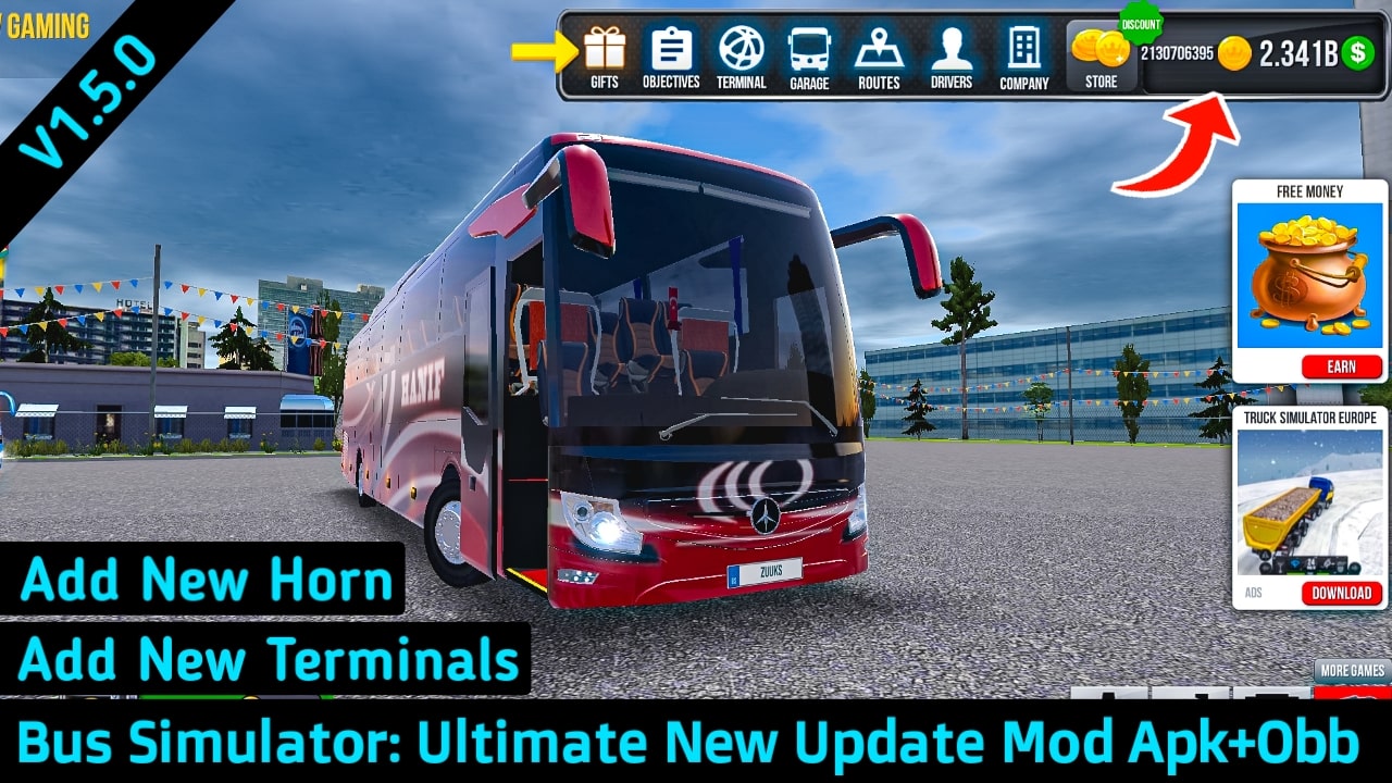 Bus Simulator Ultimate Mod APK V1.5.0 (Unlimited Money and Gold)