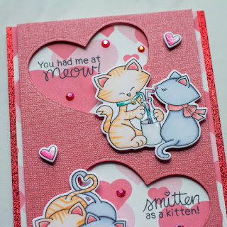 Newton's Sweetheart Slimline Cards by June Guest Designer Amy Tollner | Newton's Sweetheart Stamp Set and Darling Hearts Die Set by Newton's Nook Designs #newtonsnook #handmade