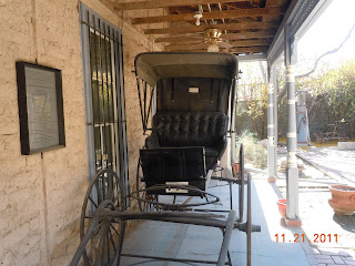 carriage in courtyard