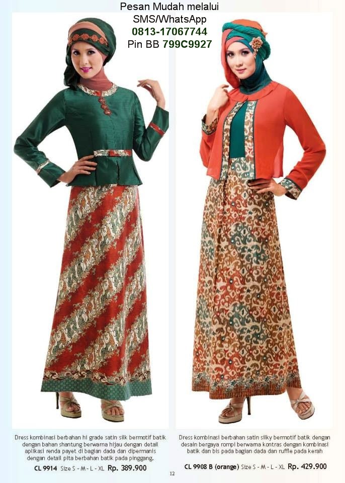  Model  Baju Gamis  Batik Modern Terkini Baju Gamis  Terbaru 