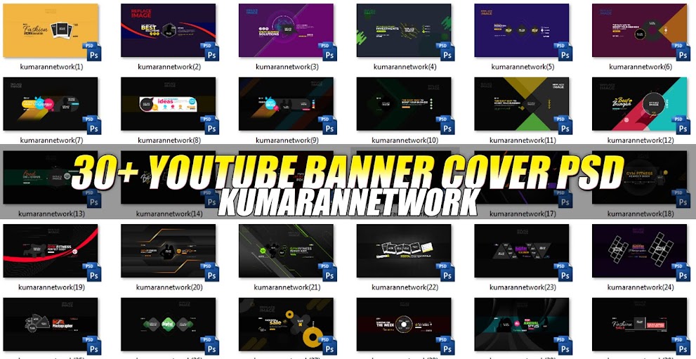 30 Youtube Banner Cover Psd File Free Download