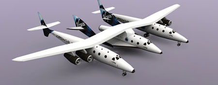 Virgin Galactic SpaceShipTwo White Knight Two Papercraft