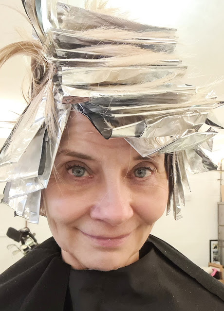 Hair in foils for Is This Mutton blogger Gail Hanlon