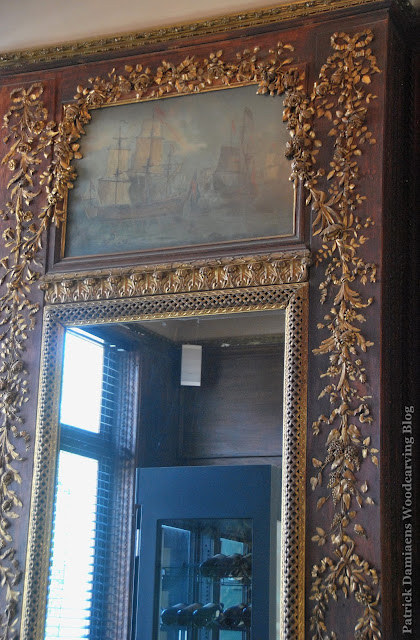 Ornamental wood carving carved on paneling | Louis XVI paneling carved | architectural woodcarving