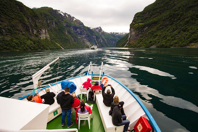 Cascata delle sette sorelle-Crociera da Geiranger sul Geirangerfjord