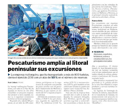 Información del Diario Ultima Hora sobre las excursiones de Pescaturismo