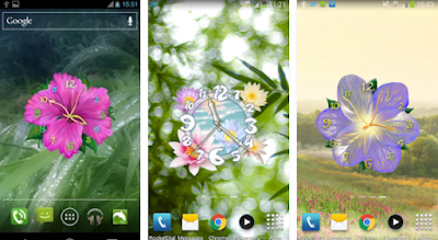 Flower Clock Live Wallpaper for Android app free download images1