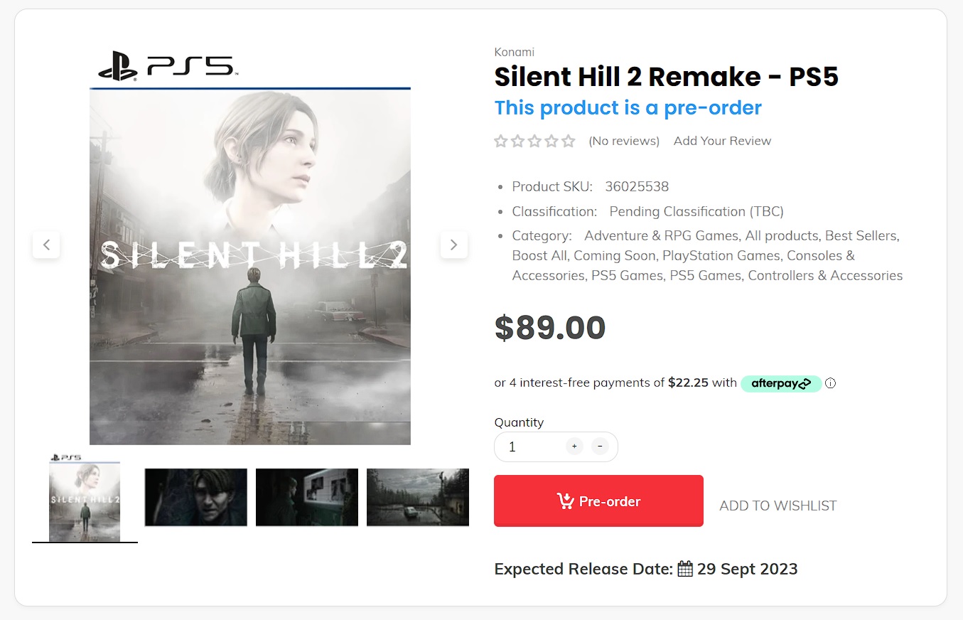 Pré-venda Jogo PS5 Silent Hill 2 Remake