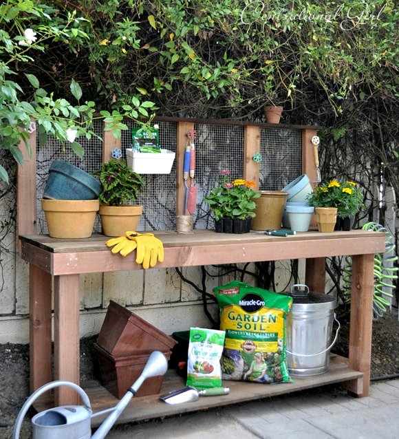 free potting bench plans with sink