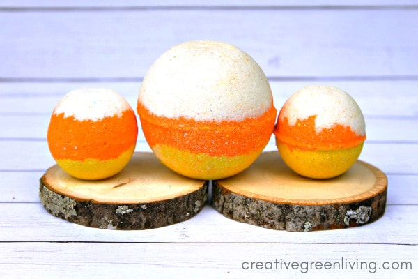 Candy Corn DIY Bath Bomb Recipe for Halloween