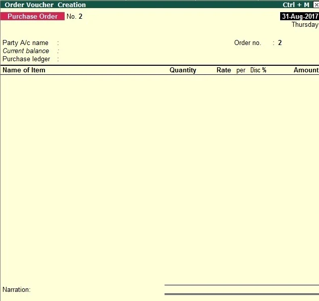 How to use Purchase Order including GST in Tally.ERP9?