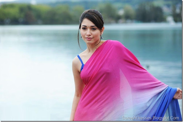 Tamanna Hot Pink Saree 8