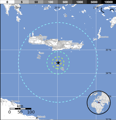 EPICENTRO TERREMOTO 6,2 GRADOS EN GRECIA, 15 DE JUNIO 2013