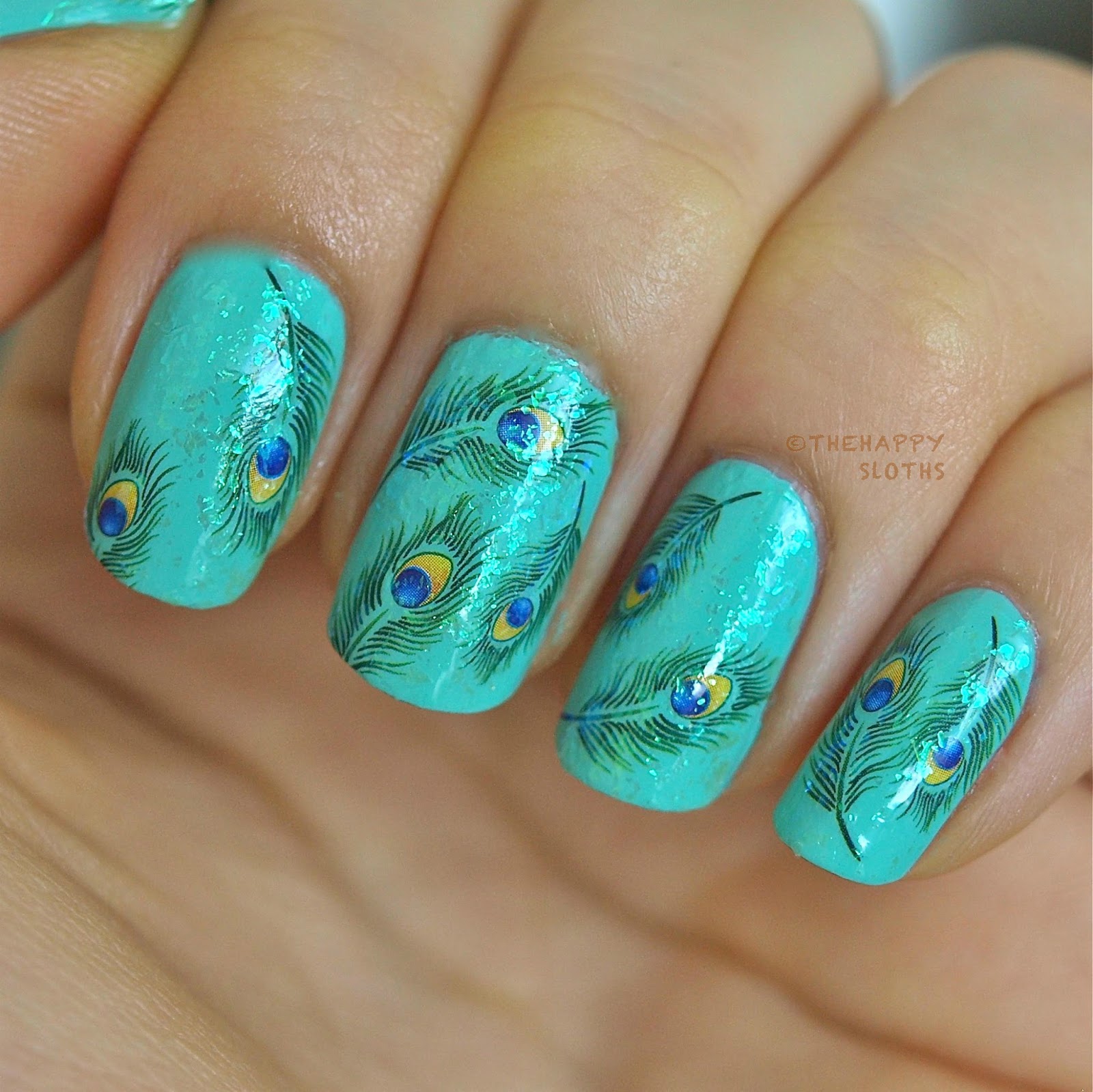 peacock nails | Craftynail