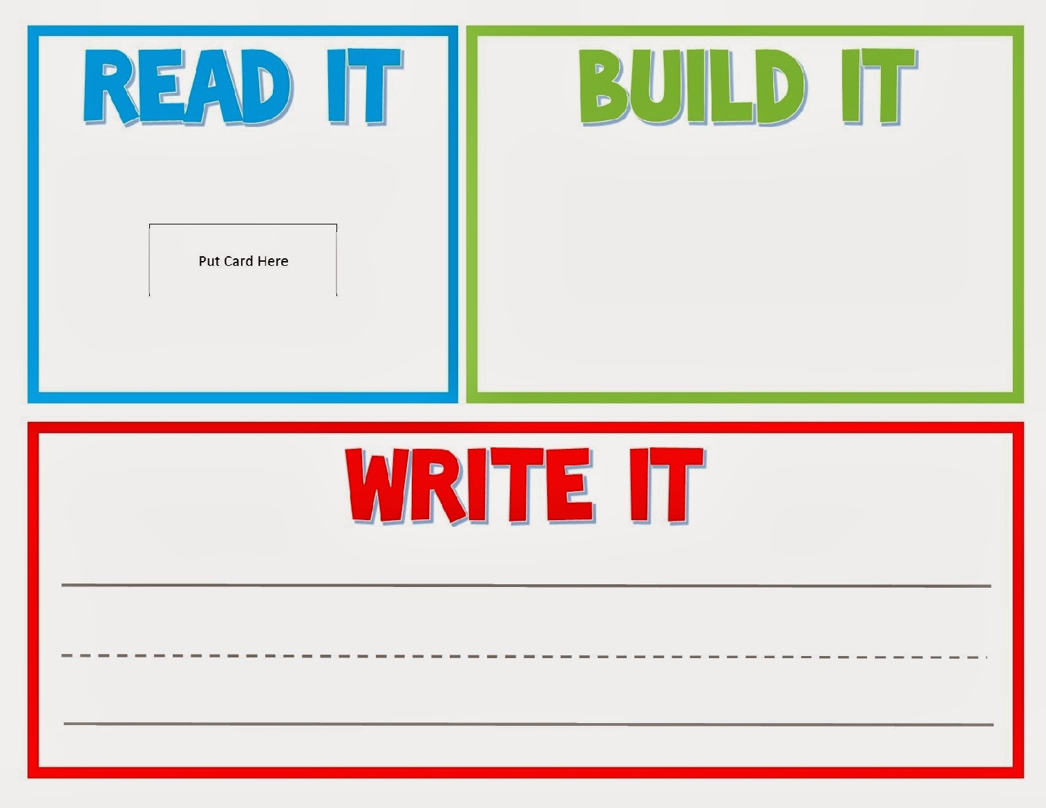 Sight word  Center Read Dolch Build  sight phrases Write printable It, A Class: It It, Words