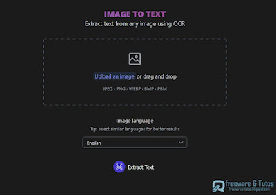 Image to Text homepage