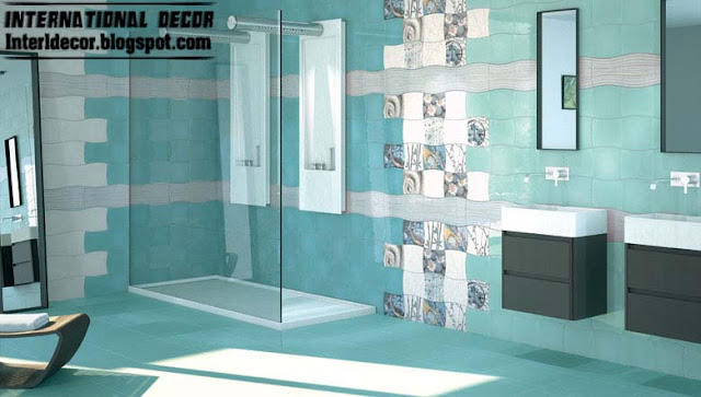 Interior Decor Idea: Contemporary Turquoise bathroom tiles designs ...