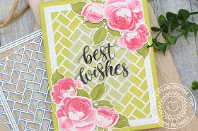 Sunny Studio Stamps: Frilly Frame Dies Potted Rose Everything's Rosy Stitched Oval Dies Everyday Card by Juliana Michaels