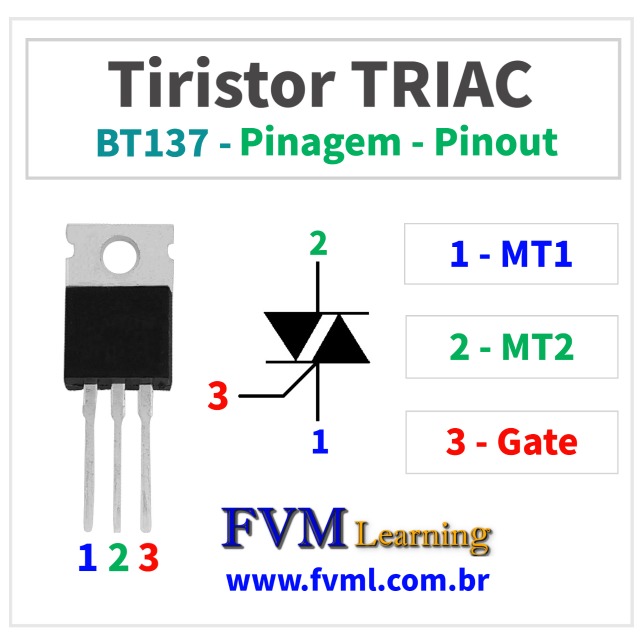 Datasheet-Pinagem-Pinout-Tiristor-Triac-BT137-Características-Especificações-fvml