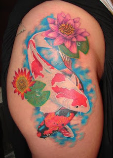 Amazing Art of Thigh Japanese Tattoo Ideas With Koi Fish Tattoo  Designs With Image Thigh Japanese Koi Fish Tattoos For Female Tattoo  Gallery 2