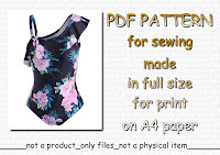 sewing pattern for DIY swimsuit