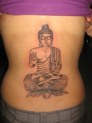 Buddha Lower Back Tattoo Design