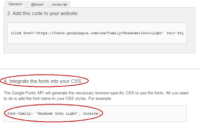 use google fonts in blogger