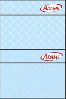 Light Blue with Polka Dots  Free Printable Gum Adams Labels.