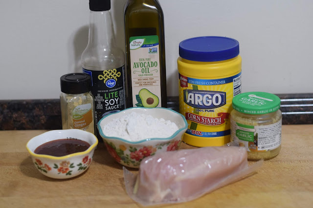 The ingredients needed to make the Sweet and Spicy Asian Fried Chicken