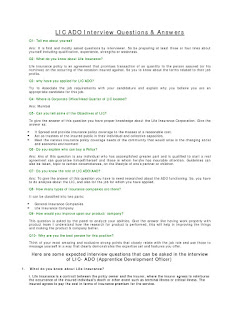 lic ado interview questions