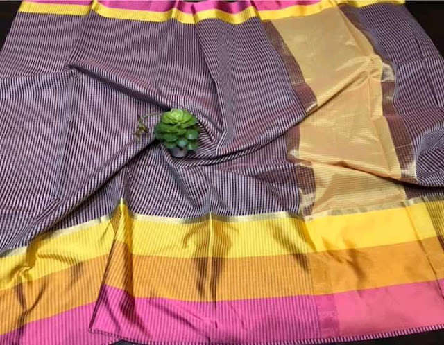 chanderi blend saree